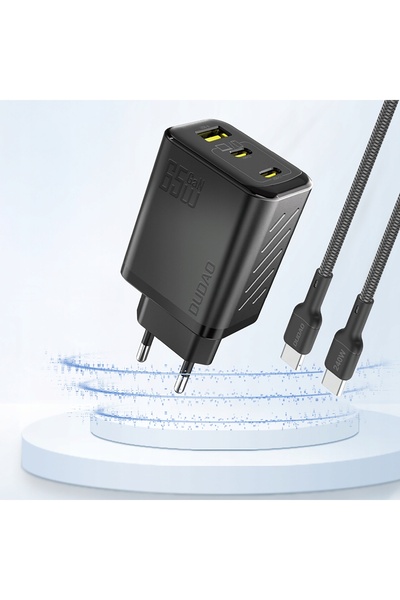 NO BRAND Încărcător de perete Dudao A29 65W GaN cu 2 x USB-C + 1 x USB-A - Negru