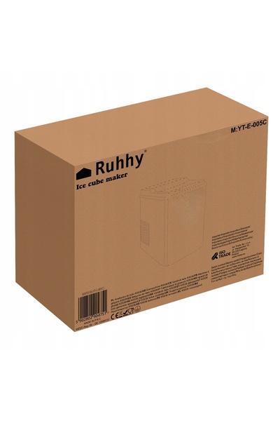 Ruhhy Aparat de făcut gheață pentru acasă, Express Ice, 12 kg, cu afișaj