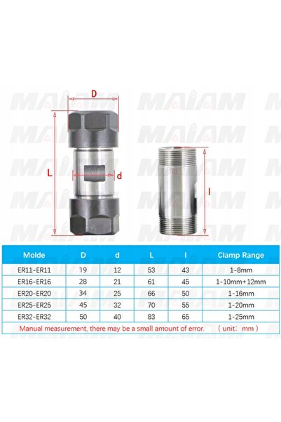 NO BRAND Dispozitiv de fixare tip clemă pentru manșoane de arbore motor ER8 ER8