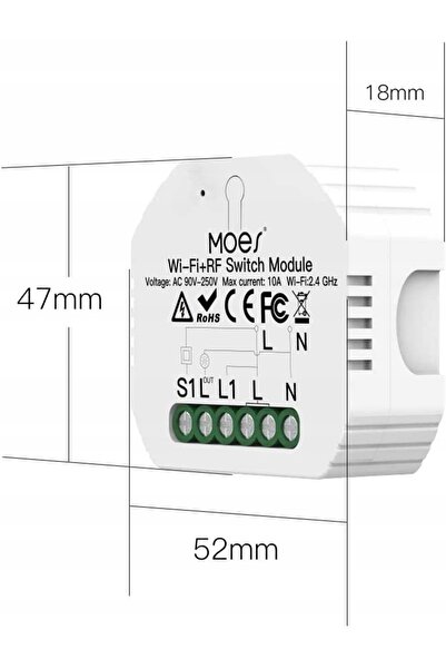 NO BRAND MOES Wi-Fi Smart Alexa Întrerupător de lumină C959