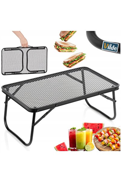 Vilde Masă turistică de exterior pentru grădină și camping, portabilă, tip va...