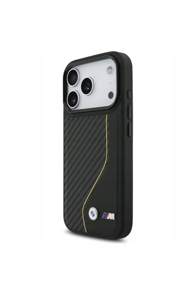 NO BRAND Husă pentru iPhone 17 Pro BMW M Carbon Line și Husă din piele compat...