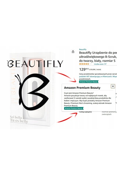 NO BRAND Aparat de masaj Bańka BEAUTIFLY B-bubble pentru corp USB Bej