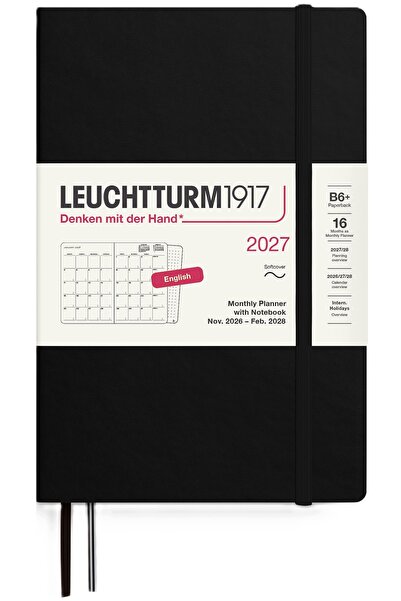 NO BRAND Agendă lunară B6 cu puncte 2027 Leuchtturm1917 NEGRU