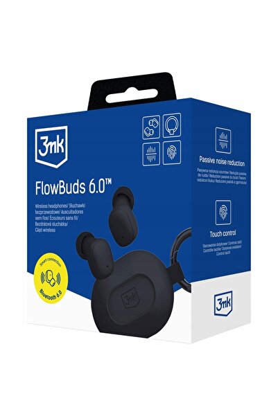 3MK Căști wireless FlowBuds Bluetooth 6.0 intraauriculare confortabile