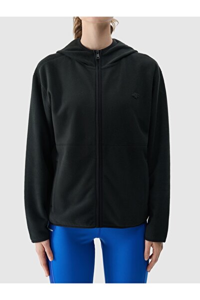4F Fleece de damă F315 cu glugă 4FWMM00TFLEF315-20S negru mărimea S