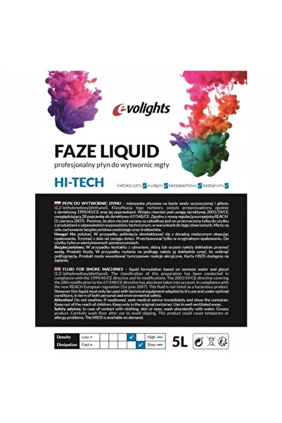 EVOLIGHTS Lichid pentru generatoare de fum Lichid Faze 5 l