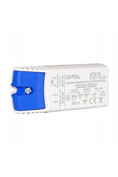 ZAMEL TRANSFORMATOR ELECTRONIC ETZ70 70W 230V AC / 12V AC PENTRU LUMINI CU HA...