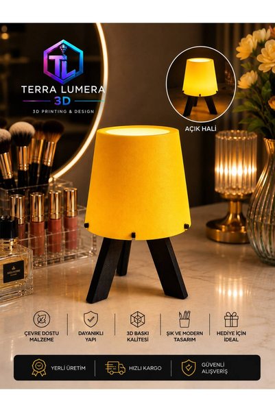 TERRA LUMERA 3D Modern Led Table Lamp Decorative Night Lampshade