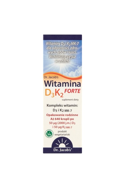 NO BRAND Complex de vitamine DR. JACOB'S D3K2 Forte (20 ml)