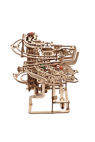 NO BRAND Puzzle 3D Mecanic Tren cu Lanț cu Șine de Asamblat UGEARS 70156