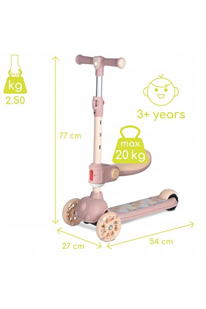 NO BRAND Trotinetă tricicletă cu scaun, bicicletă de echilibru pentru copii, ...