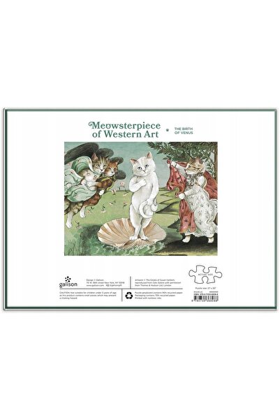 NO BRAND Puzzle Galison Meowsterpiece a Artei Occidentale Nașterea lui Venus ...