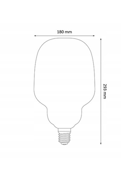 NO BRAND Bec decorativ LED mare, 4 W, cu filament, soclu E27, 317858 POLUX-GO...