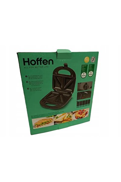 HOFFEN Grătar 5-în-1 cu plăci interschimbabile pentru grătar, pâine prăjită, ...
