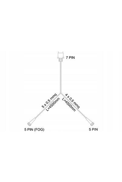 NO BRAND Instalație electrică cablaj remorcă 4,5 m mufă 7 pini tip baionetă 2...