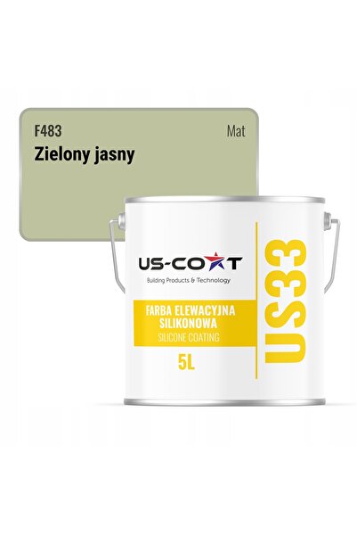 NO BRAND Vopsea pentru fațade, siliconică, verde deschis F483 UV, 5L, Producător