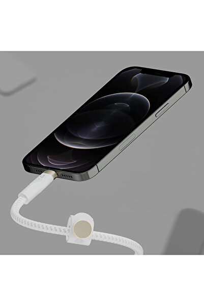 NO BRAND Cablu Lightning Belkin USB C LTG Împletit Silicon 3m Alb