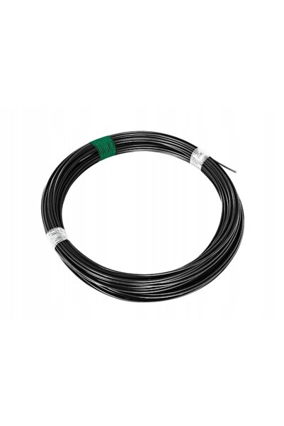 NO BRAND Cablu de oțel zincat cu înveliș din PVC, negru, 2.3/3.5mm - lungime ...