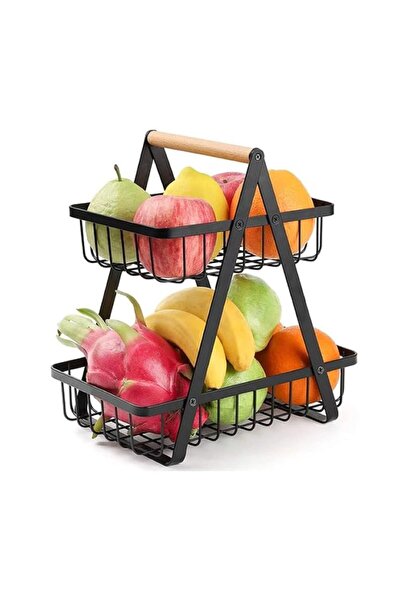 OEM Suport Etajat pentru Fructe și Legume(si nu numai), Metalic, 2 Niveluri, ...