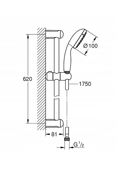 Grohe Baterie cadă-duș Grohtherm cromată