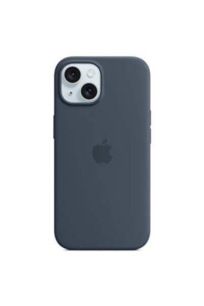 Apple Husă de silicon cu MagSafe pentru iPhone 15 Albastru Furtună