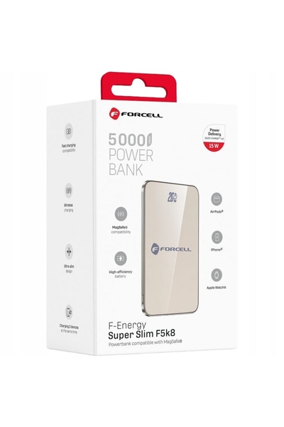 NO BRAND Power bank inductiv pentru MagSafe Qi2 Forcell 5000mAh rapid + cablu...