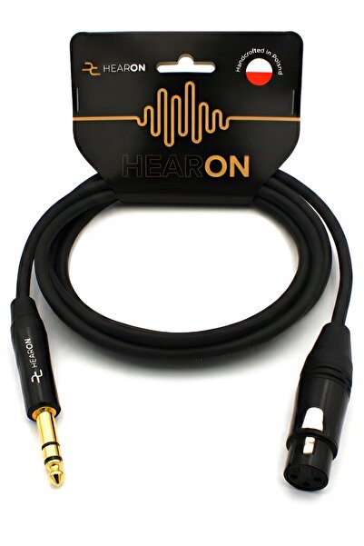 NO BRAND HEARON PRO Cablu simetric cu mufă mare 6,3 TRS stereo și XLR mamă 4m