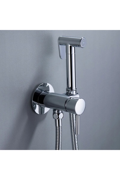 NO BRAND BATTERIE BIDETĂ INCASATĂ CHROM PENTRU PERETE DUȘ SET + HOSE PENTRU DUȘ