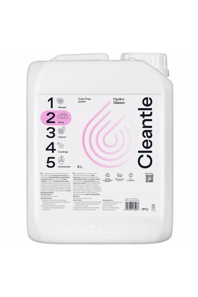 Cleantle Hydro Glass+ 5L Soluție de curățare hidrofobă pentru sticlă, resping...
