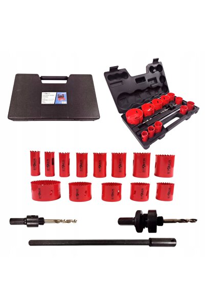 stoner Set de freze carotieră bimetalice pentru metal și lemn, 17 bucăți