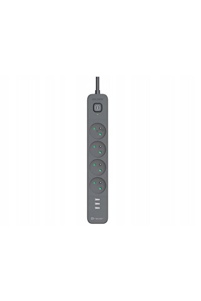 Tracer TRALIS47027 Prelungitor cu 4 prize, 3xUSB 5V 2.4A, Protecție la suprat...