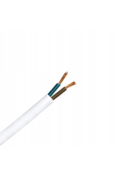NO BRAND Cablu H05VV-F OWY 2x1 mm², alb, pentru prelungitor de 20 m