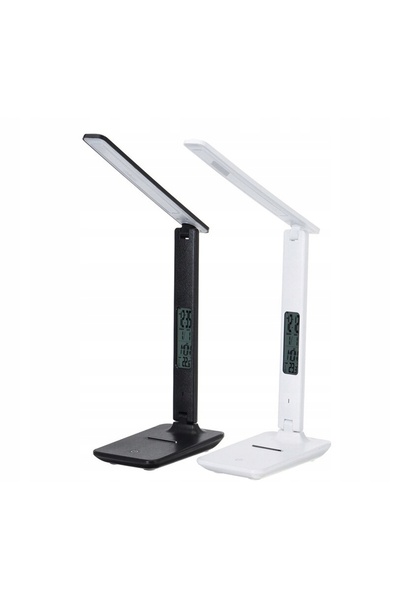 Anytech Lampă de birou LED, cu afișaj LED pentru oră și dată, 5 niveluri de l...