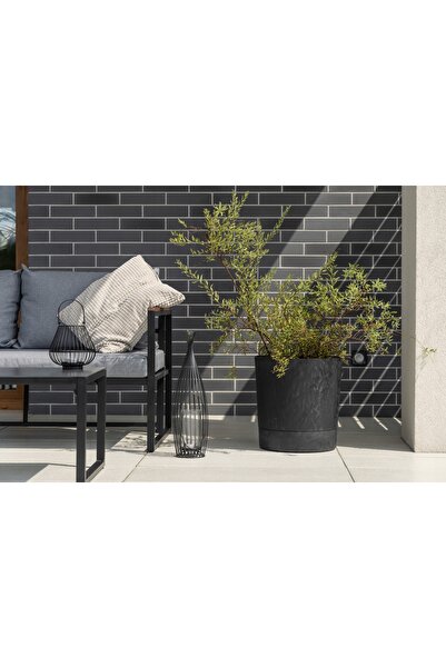 NO BRAND 3x Ghiveci/Jardinieră pentru flori cu bază, alb, 32,5x34,1cm