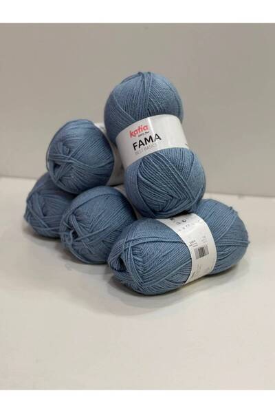KATIA Export Surplus Hand Knitting Yarn 500Gr - Blue