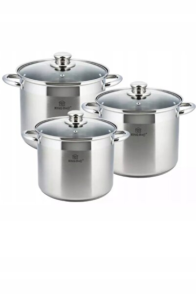 Kinghoff Set de oale: oale mari tip caserolă de 4L, 5,5L, 7L, din oțel inoxid...