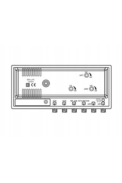 Spacetronik Amplificator de semnal pentru antenă TV DVB-T2, prin cablu, UHF/V...
