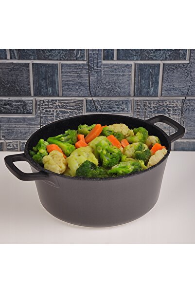 Kamille CRATITĂ TRADIȚIONALĂ DIN ALUMINIU 24cm CU CAPAC PENTRU ARAGAZ, INDUCȚ...