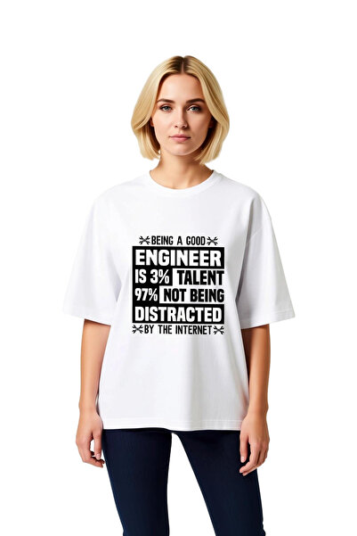 PayBuy Engineer's Humor Quote Printed Women's Oversize T-Shirt