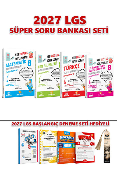 SİNAN KUZUCU YAYINLARI 8. Sınıf LGS 2027 SORU BANKASI SETİ | LGS BAŞLANGIÇ DE...