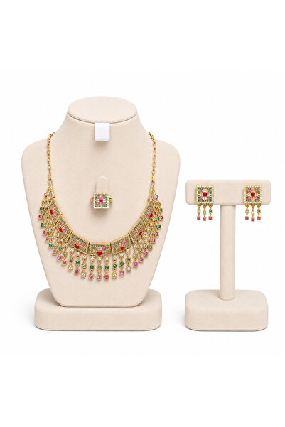 BELLA CİAO Sparkle Gold-Tone Jewelry Set – Design 25