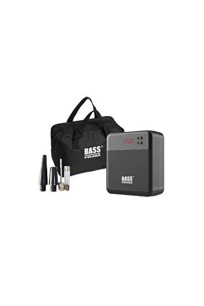 Bass Polska Mini compresor cu lampă LED și set de duze