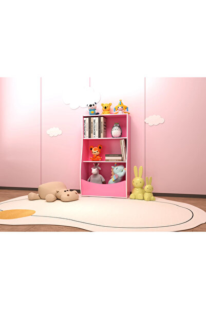Arabest Pink 3-Tier Storage Shelf Organizer, Space-Saving Display Rack for Co...