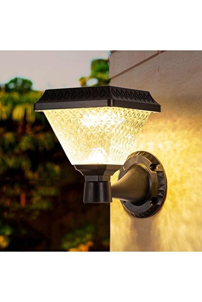 Generic Brand Aplică murală solară LED exterior, 4 moduri, IP65, senzor crepu...