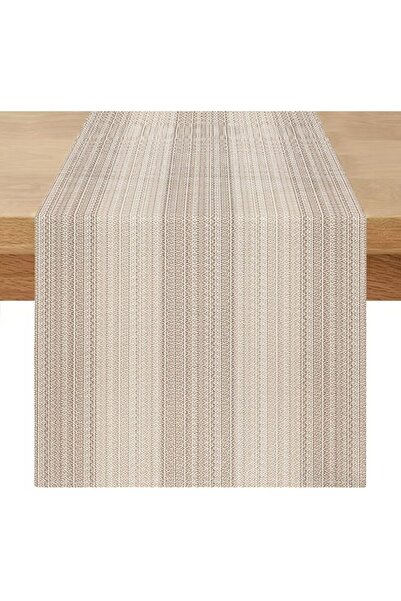 Dotail Traversă decorativă de masă Avalune, Design cu dungi, Stil rustic, Lav...