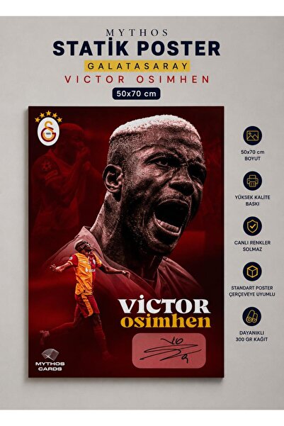 Mythos Cards MYTHOS Statik Poster Galatarasay Victor Osimhen 50x70 cm
