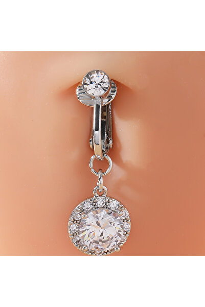 Choice6 Heart body Navel & Bell Button Rings 2839-SR 1pc Non-piercing Faux Fa...