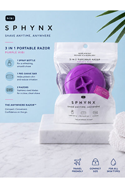 SPHYNX Portable Travel Razors For Women - Perfect For Touch Ups On-The-Go - R...
