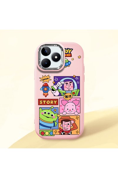 ucuc Realme Note 50 Compatible Shock-Absorbing Camera Protected Pink Silicone...